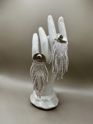 Sterling Silver & Mint Kyanite Fringe Stud Earrings