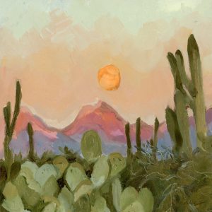 Arizona sunset Giclee print 8x8