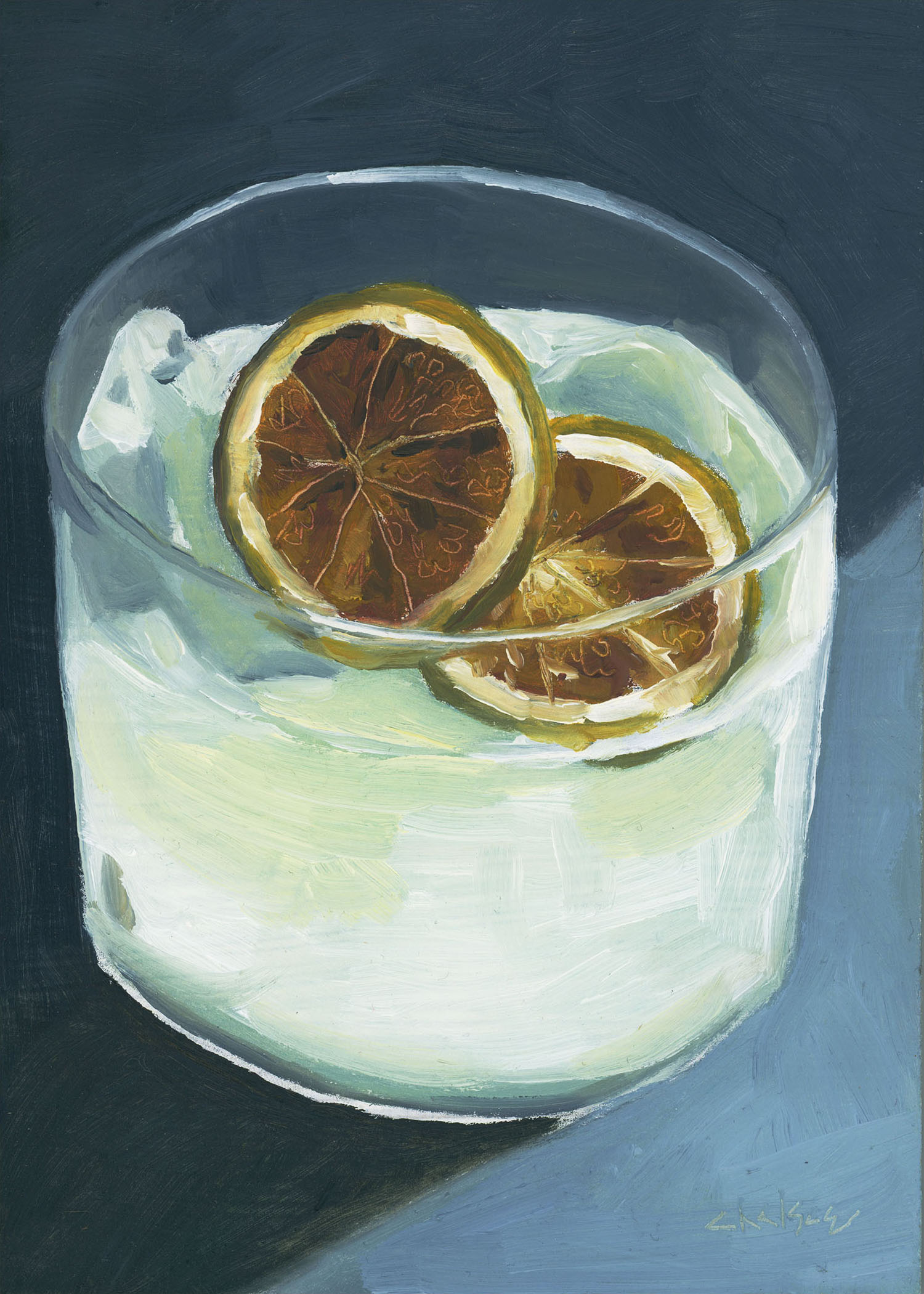 Simple margarita original oil painting 5x7 - Image 2