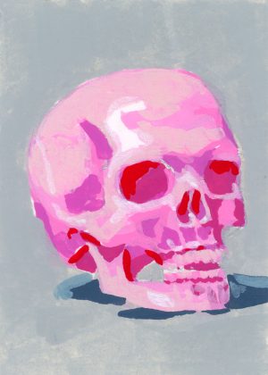 Pink Skull – Fine Art Giclée Print 5x7