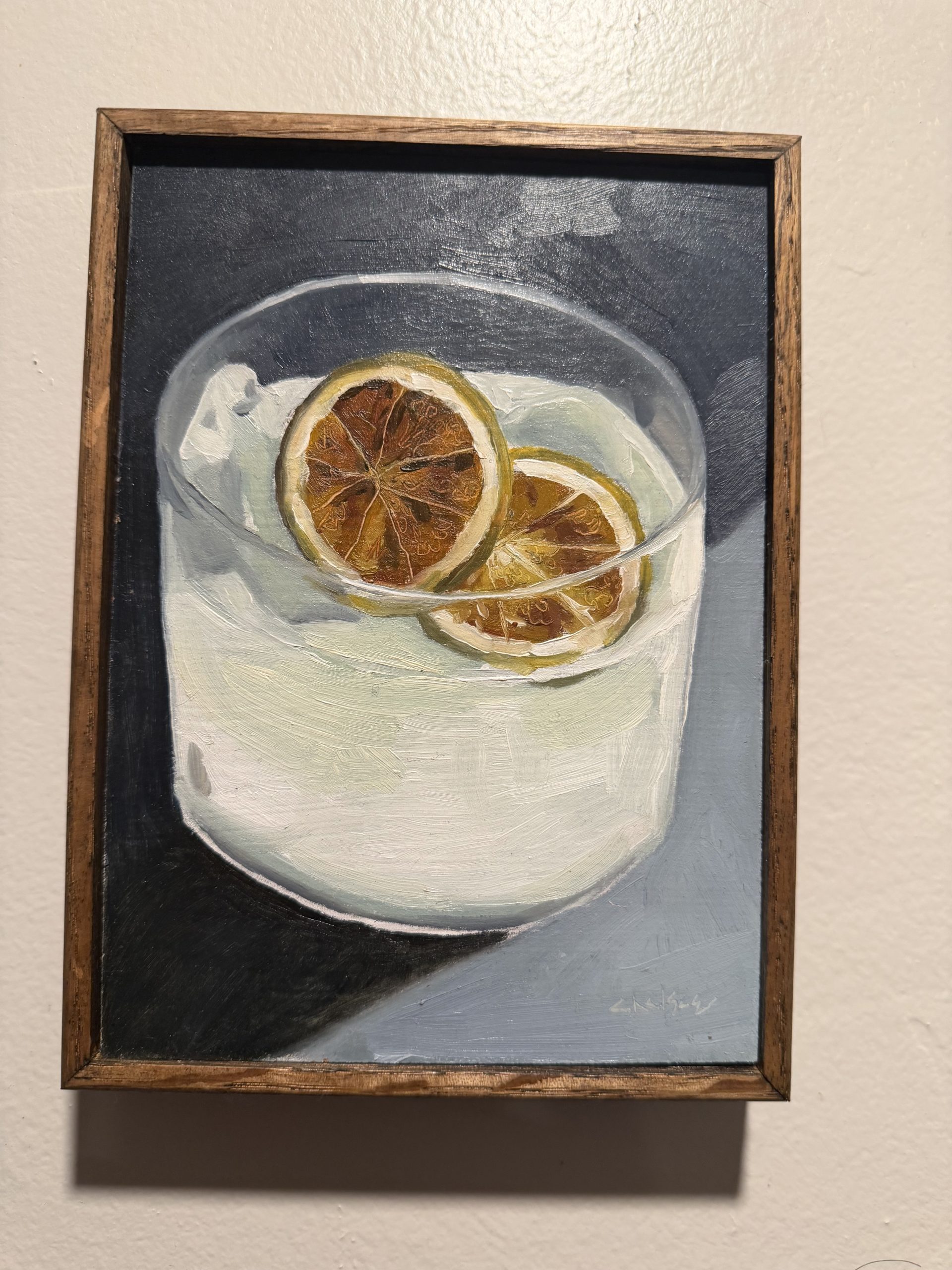 Simple margarita original oil painting 5x7