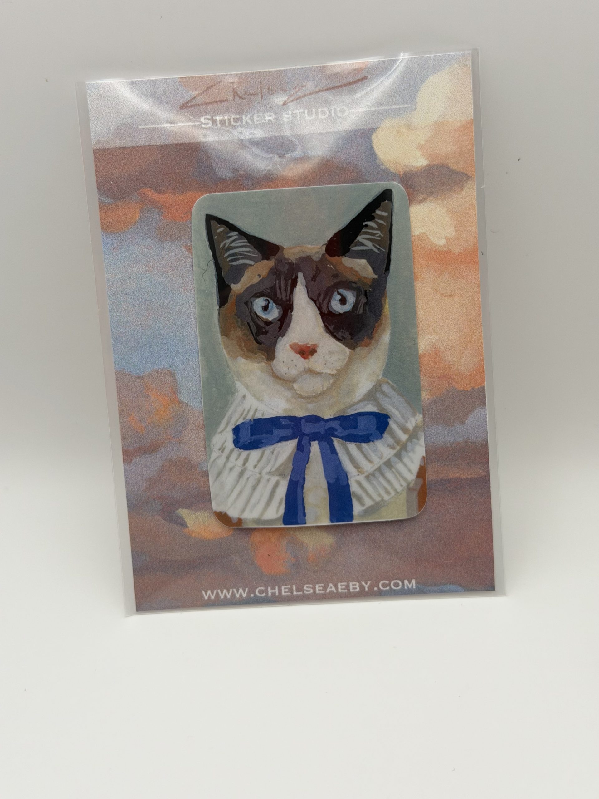 Cat illustration sticker